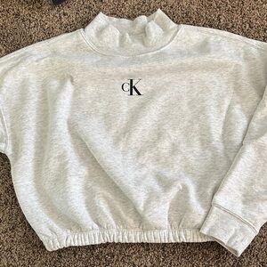 Calvin Klein Light Gray Cowl Neck Sweater